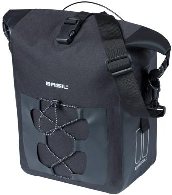 Enkele fietstas Basil Navigator Waterproof M MIK 14 liter - 14 x 24 x 34 cm - zwart