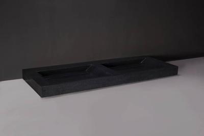 Wastafel Forzalaqua Bellezza Doppio Graniet Gezoet 160,5x51,5x9 cm Zonder Kraangaten