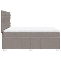 Boxspring met matras stof taupe 140x200 cm - thumbnail