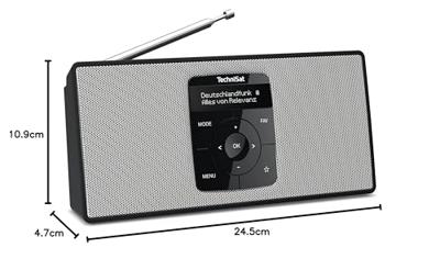 TechniSat DIGITRADIO 2 S Zakradio DAB+, VHF (FM) Bluetooth Wekfunctie, Oplaadbaar Zwart, Wit