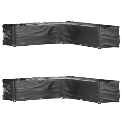 Tuinmeubelhoezen L-vormig 2 st 20 oogjes 300x300x70 cm