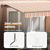 VidaXL Inklapbaar zonnescherm multikleur 350 x 200 cm stof - thumbnail