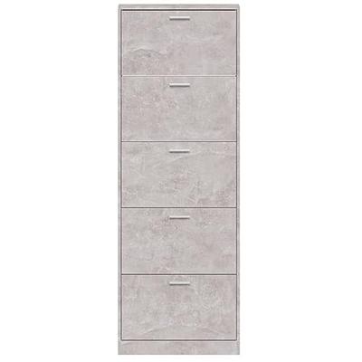 VidaXL Schoenenkast 59x17x169 cm bewerkt hout betongrijs