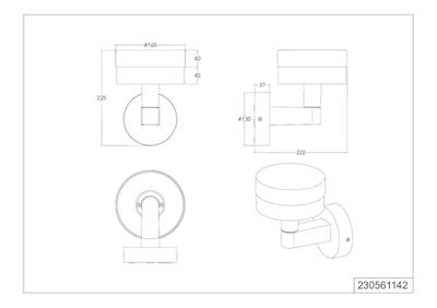 Trio Design wandlampMackenzie antraciet - 230561142