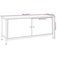 Tv-meubel 102x35x45 cm bewerkt hout grijs sonoma eikenkleurig - thumbnail