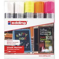 Edding 4090 Krijtmarker Wit, Wit, Neon-geel, Neon-oranje, Neon-pink 4 mm, 15 mm - thumbnail