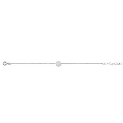 New Bling 9NB 0346 Armband met rondje zilver 16,5-19,5 cm