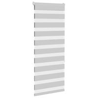 VidaXL Zebra rolgordijn 55x150 cm stofbreedte 50,9 cm lichtgrijs - thumbnail
