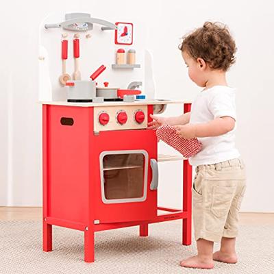 New Classic Toys houten Kinderkeuken Bon Appetit - Rood New Classic Toys houten Kinderkeuken Bon Appetit - Rood