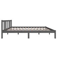 Bedframe massief hout grijs 140x200 cm - thumbnail