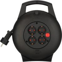 Kabelhaspel Brennenstuhl Vario 4 voudig 10 meter zwart | 2 stuks - thumbnail