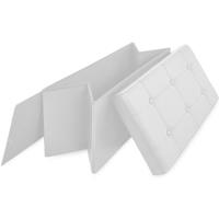 Monzana Zitbank - 80cm - met - opbergruimte - in - Wit - thumbnail