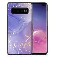 Case voor Samsung Galaxy S10+ Watercolor Paars - thumbnail