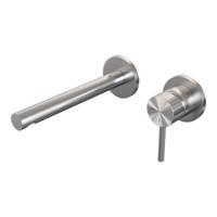 BRAUER Stripe Inbouw Wastafelmengkraan - rechte uitloop en rozetten - model A1 - RVS-kleurig geborsteld PVD 5-NG-331 - thumbnail