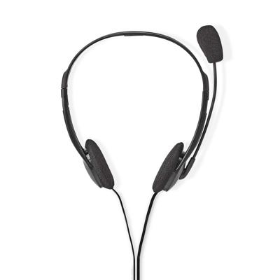 Nedis CHST100BK Pc-headset On-ear 2x 3,5 Mm Connectoren 2,0 M Zwart - thumbnail