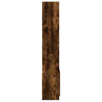 Hoge kast 63x33x180 cm bewerkt hout gerookt eikenkleurig