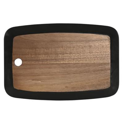 Snijplank Home ESPRIT Zwart Natuurlijk Acacia Raad van bestuur 30 x 20 x 1,8 cm