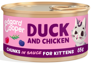 Cat kitten chunks duck/chicken 85g Edgard & Cooper - Edgard en cooper