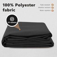 VidaXL Zonnescherm vervangingen zwart 1000 x 160 cm polyester canvas - thumbnail