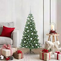 VidaXL Kerstboom met 150 led met standaard groen 120 cm pvc - thumbnail