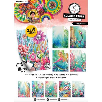 Studio Light • art by marlene collage paper sea scenes