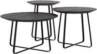 DTP Home Bijzettafel 'Neptunes' Teakhout, 40cm, kleur Zwart - thumbnail