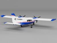 XFLY P68 Twin 850MM Wingspan ARTF - Blauw - thumbnail