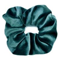 scrunchie Velvet Petrol green - thumbnail