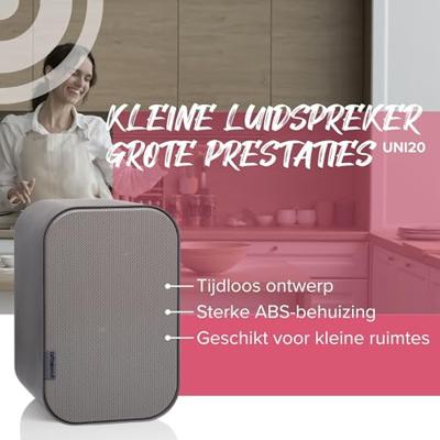 ArtSound: UNI20 Satelliet Speakers (2pc), 10 - 40 W - Quartz