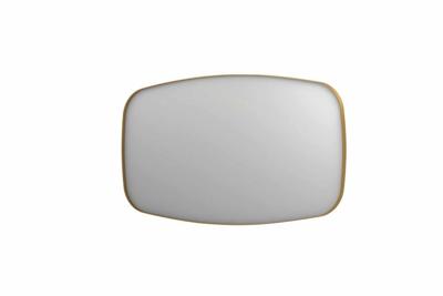 INK SP29 spiegel - 140x4x80cm contour in stalen kader - geborsteld mat goud 8409672