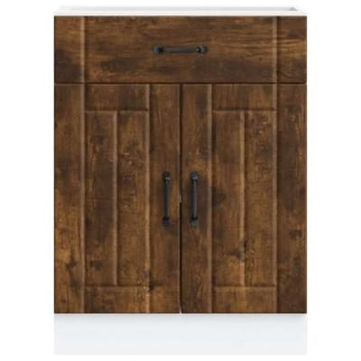 Onderkast Lucca bewerkt hout gerookt eikenkleurig Onderkast Lucca bewerkt hout gerookt eikenkleurig