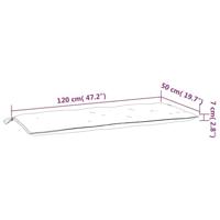Tuinbankkussens 2 st gestreept 120x50x7 cm stof wit en blauw - thumbnail