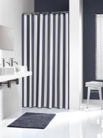 Douchegordijn Linje 100% Polyester 180x200 Blauw - thumbnail