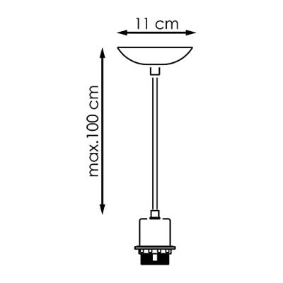 Light depot - verlichtingspendel Fabric - oranje - Outlet