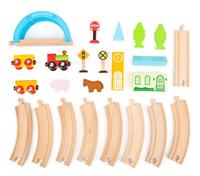 Small Foot houten treinset stad en platteland, 24dlg. - thumbnail