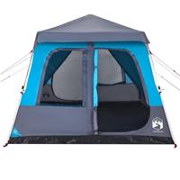 Koepeltent 8-persoons snelontgrendeling blauw - thumbnail