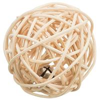 TRIXIE SPEELHENGEL POMPOMBALLEN HOUT / PLUCHE MET VALERIAAN ASSORTI 40 CM 4 ST - thumbnail