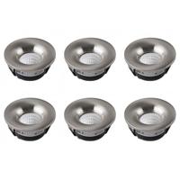 LED Inbouwspots voor Veranda - 6 Pack - 3W - Natuurlijk Wit 4200K - Mat Chroom - Ø48.5mm - thumbnail