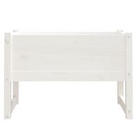 Plantenbak 78x40x52 cm massief grenenhout wit - thumbnail