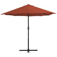 Parasol met aluminium paal 460x270 cm terracotta - thumbnail