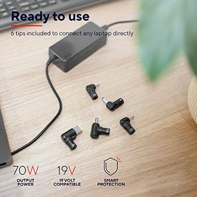Trust Primo Universele 70W-laptopoplader Desktop accessoire Zwart