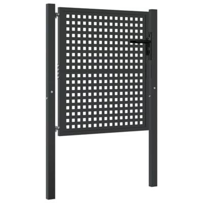VidaXL Tuinpoort antraciet 100x100 cm staal VidaXL Tuinpoort antraciet 100x100 cm staal