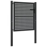 VidaXL Tuinpoort antraciet 100x100 cm staal - thumbnail