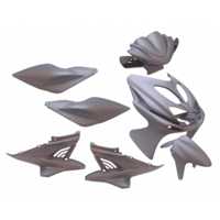 Edge plaatset aerox tot bj. 2014 9 delig mat grijs - thumbnail