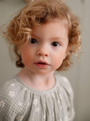 Babyblouse met print groengrijs