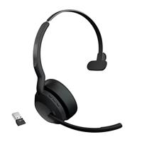 Jabra Evolve2 55 Link 380/390a UC Mono On Ear headset Bluetooth Mono Zwart Noise Cancelling, Ruisonderdrukking (microfoon) Mono Computer - thumbnail
