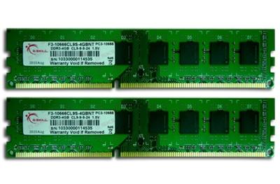 G.Skill DDR3 Value 2x4GB 1333MHz - [F3-10600CL9D-8GBNT]