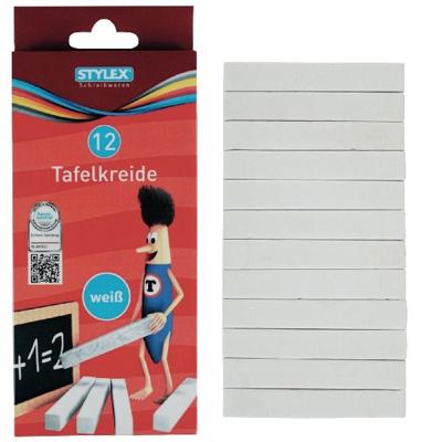 Stylex bordkrijt wit 10stuks
