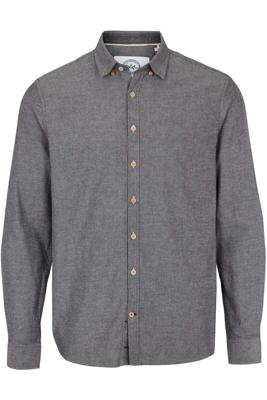 Kronstadt Heren Overhemd Johan Grijs Flanel Regular Fit