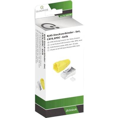Quadrios RJ-45 connectorset CAT 6 1906C169 Stekker, recht Aantal polen (sensoren) 8P8C Geel 25 stuk(s)